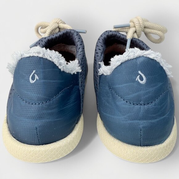 OluKai Mahiki Slippers Women’s 10 Moonlit Ocean Faux Fur Lined Comfort Shoe - Picture 5 of 12